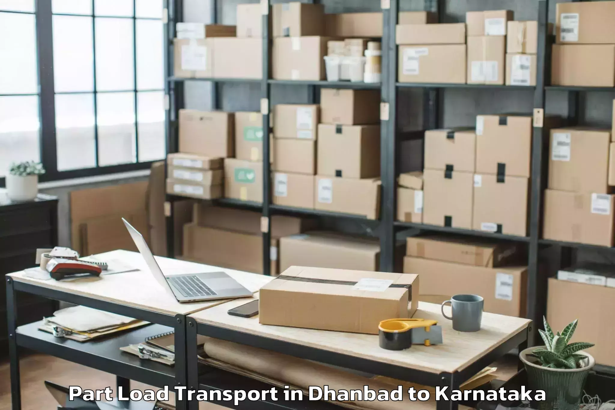 Easy Dhanbad to Guledagudda Part Load Transport Booking